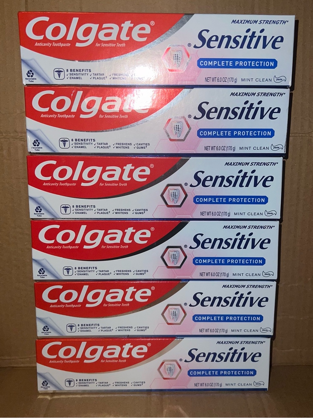 6X- Colgate sensitive complete protection paste 6.0oz toothpaste
